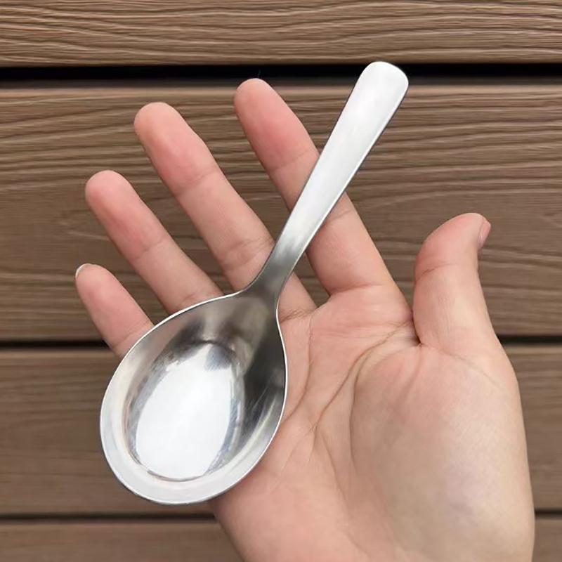 Rostfritt stål rund sked Nät Röd Gyllene middag Långt handtag omrörande dessertskedar för kökstillbehör Prylar