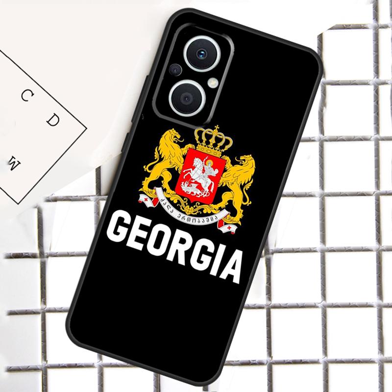 

Georgia Flag Phone Case For OPPO Reno 8T 7 8 Lite 14F 14 13 12 11 F 10 Pro OPPO Find X8 X6 X5 X9 Pro Cover OPPO Find X6 Pro