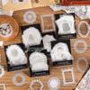 Waterproof Transparent Lace PET Stickers for Journals - Minimalist Solid Color Decorative DIY Material