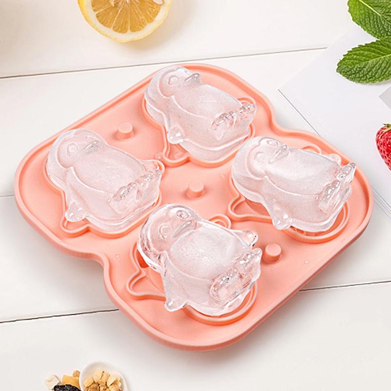 Penguin Ice Cube Tray Fun Shape, Odd Novelty Cute Penguin Gifts, 2.2" Large Silicone Whiskey Ice Mold For Cocktail,Bourbons Bran