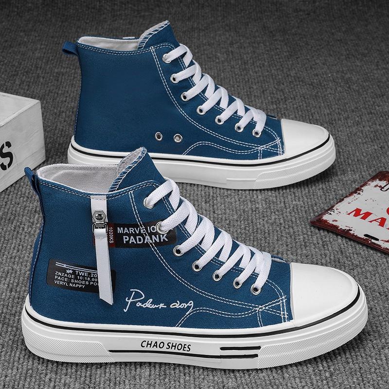 

Чоловіче взуття парусинове взуття літо 2024 нове модне взуття чоловіче повсякденне на плоскій підошві тканинне взуття підліткове студентське взуття для скейтборду 44