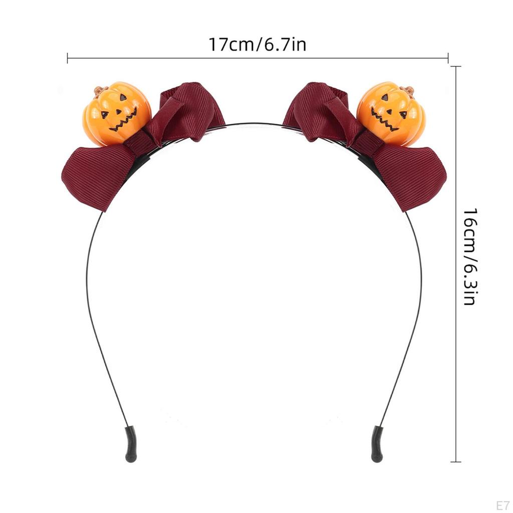 Dekoracyjna opaska na głowę w kształcie dyni na Halloween, dodatek do kostiumu cosplay