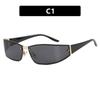 YK frameless riveted sunglasses new technology street show sunglasses fashion European and American sunglasses