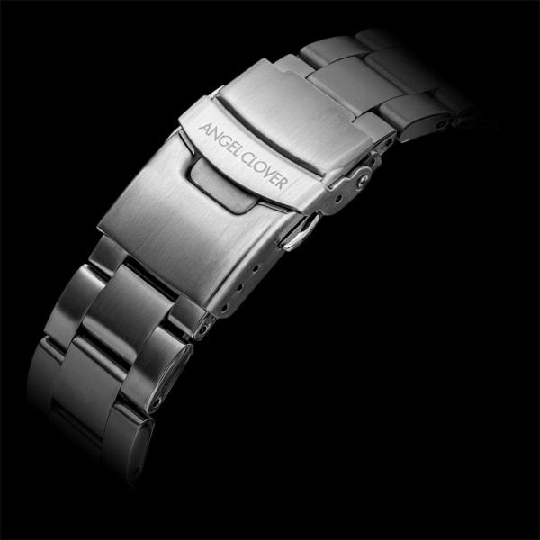 Angel Clover LUCE SOLAR Men's Metal Belt NLUS44SSV-PBK Wrist Watch