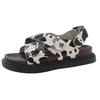 Velcro Platform Open-toed Sandals Women's Summer New Fashion Versatile Casual Soft-soled Beach Roman Shoes
