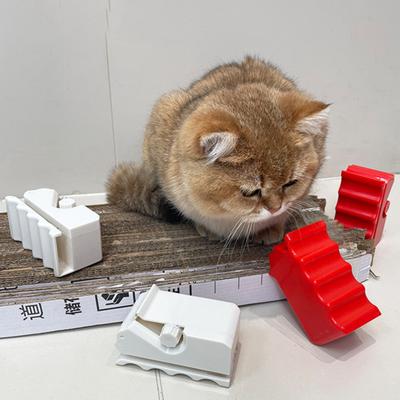 Katteskrapekutter 3D-printet Pappstrimmelverktøy Håndholdt Katteformet Skyvekutter for Å Lage Katteskrapebrett