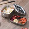 Leakproof Cover Stainless Steel Lunch Box 304 Stainless Steel Portable Food Container  School