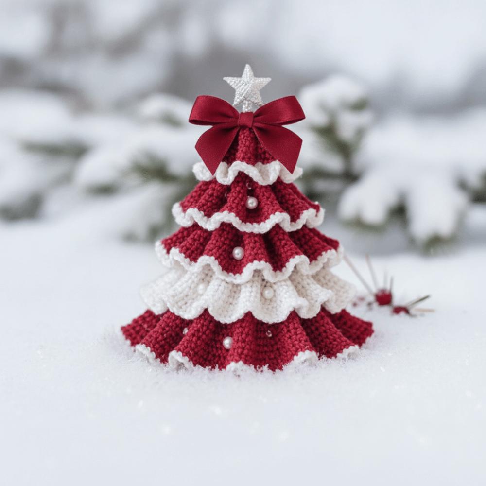Handmade Crochet Christmas Tree Kit Yarn Christmas Tree Material Kit  Parent-Child Activities