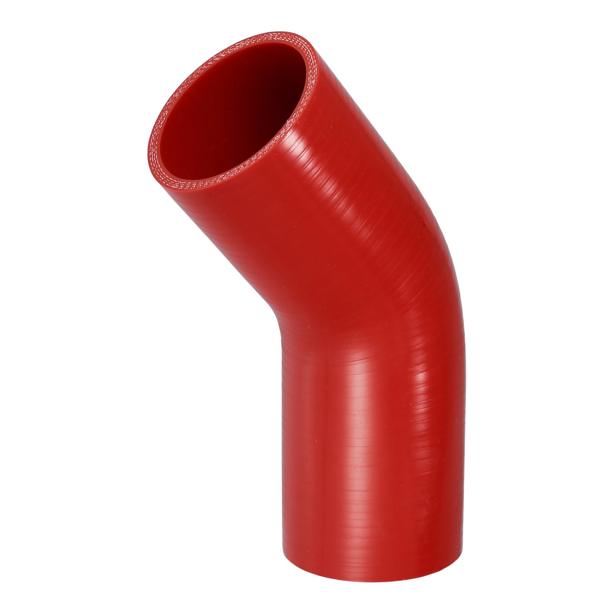 

X AUTOHAUX Silicone Hose, Silicone Pipe, Radiator Hose, 1pc, Inner Diameter 63mm, Length 102mm, 45-degree Elbow, Multi-layer Woven Process, Red, Car A
