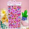 1/8pcs Cartoon Cute Aesthetic 3D Stickers Creative Animal Food Crystal Sticker for Notebook Guitar Decoration Decals Gift