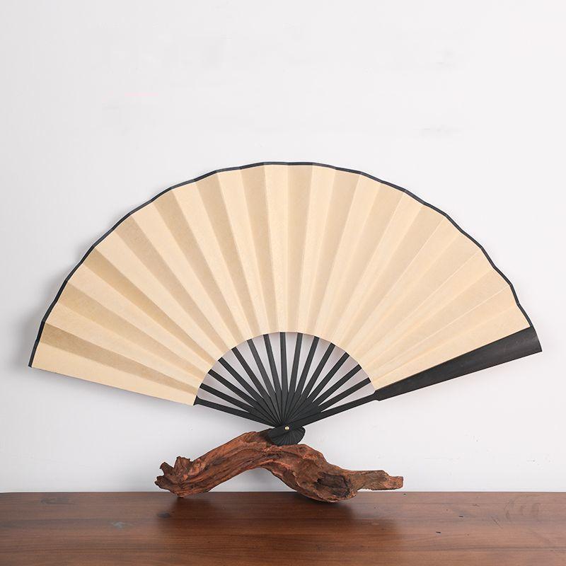 

Блистательный батик Складной веер из бумаги Сюань Красочный Толстый Веер в древнем стиле Пустой Веер DIY Рукописная Каллиграфия Двусторонний Веер Ханфу