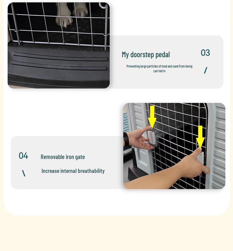 Large Outdoor Dog House with Sun Protection and Heat Insulation for Dogs Under 90 Jin, Suitable for Border Collies and Huskies