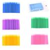 100pcs Double Head Disposable Swab Fiber Buds Plastic Sticks Eyebrow Eyelash Make Up Tools