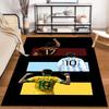 Soccer Legends Graphic Rug Art Non-slip Rug Suitable for Living Room and Bedroom Sofas.