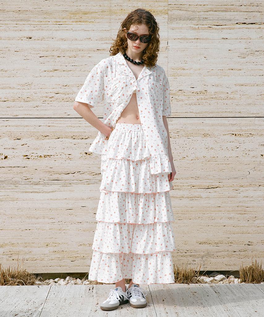 Dyuidyui Tiered Flower Skirt