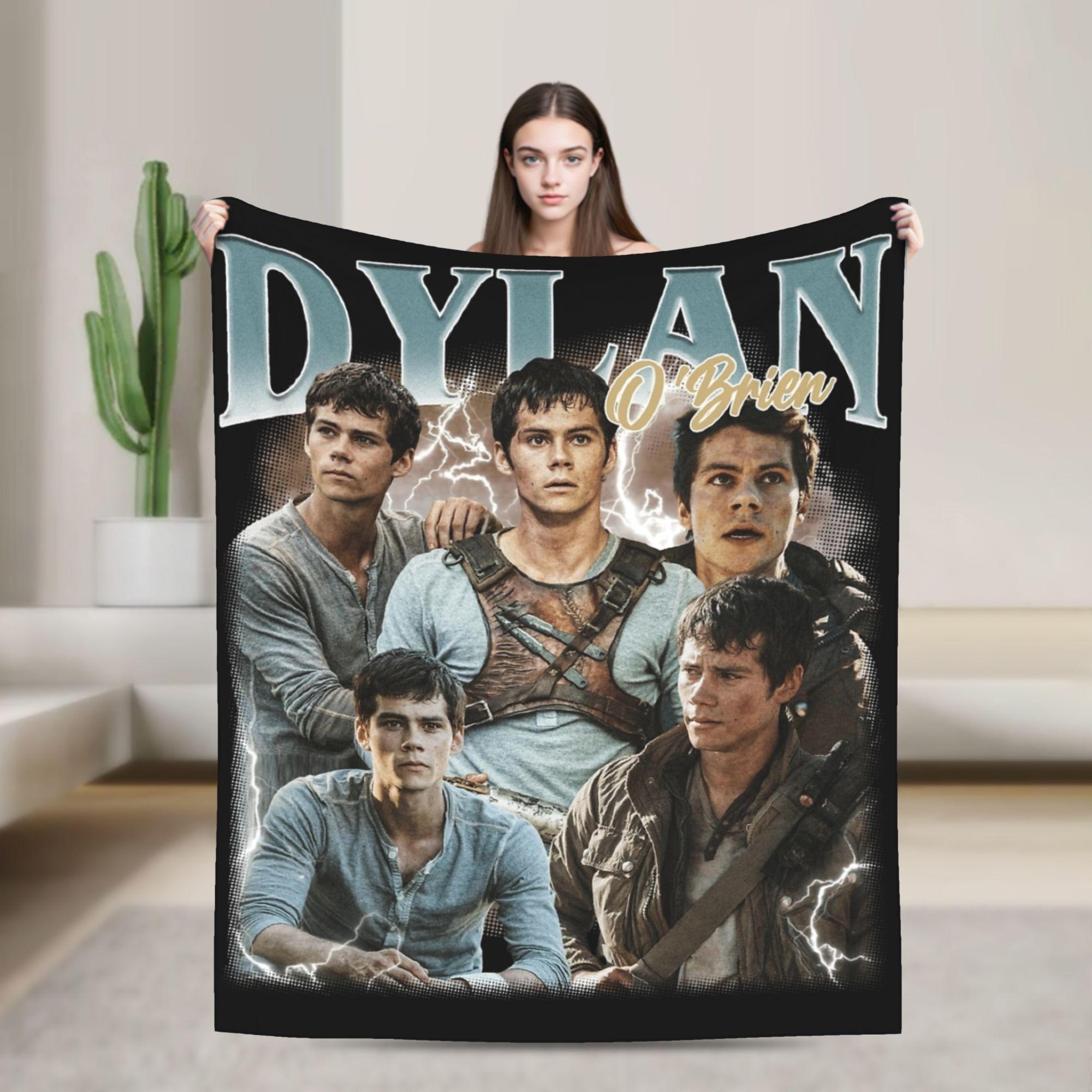 Vintage Dylan Obrien Maze Runner O Brien Blankets Flannel Winter Super Soft Throw Blanket for Sofa Outdoor Bedspread 75X95CM