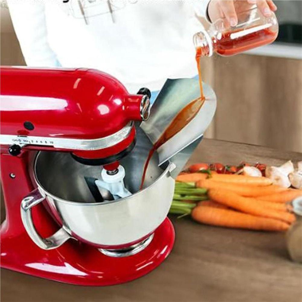 Uncharged Pour Shield Spill Prevention Splatter Back-splash New Pouring Chute  For Stand Mixer