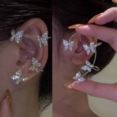 1 Paar Schmetterling Ohrhänger Mode Vielseitig Ohne Piercing Ohrclips Internet Berühmtheit Temperament Pendeln Ohrclips Ohne Piercing