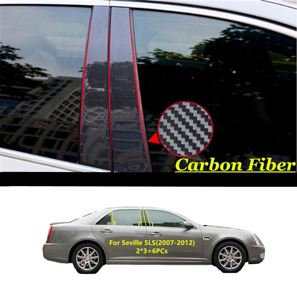 Car TPU/Glossy Mirror Pillar Post Cover For Cadillac Seville SLS 2007-2012/IQ Lyriq -2024 Door Trim Window Molding Sticker