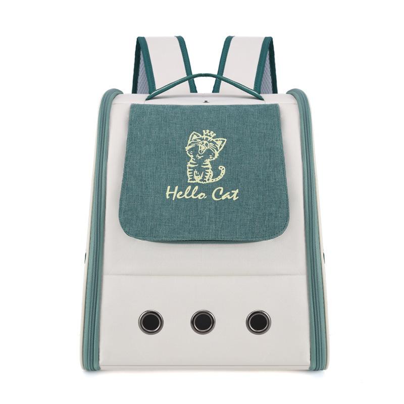 Cat Bag Out Portable Breathable Canvas Bag Puppy Double Shoulder Cat Dog Backpack Large Capacity Cat Pet Supplies