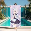 Asciugamano da Spiaggia Anime Nekopara Vanilla, Asciugamano da Bagno Assorbente ad Asciugatura Rapida, Morbido Asciugamano in Microfibra per Nuoto Campeggio
