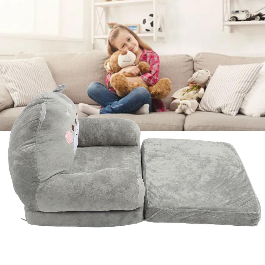 Cartoon Animal Kids Folding Sofa Soft Foldable Baby Sofa Portable Toddler Folding Couch for Rding Watching TV Relaxing