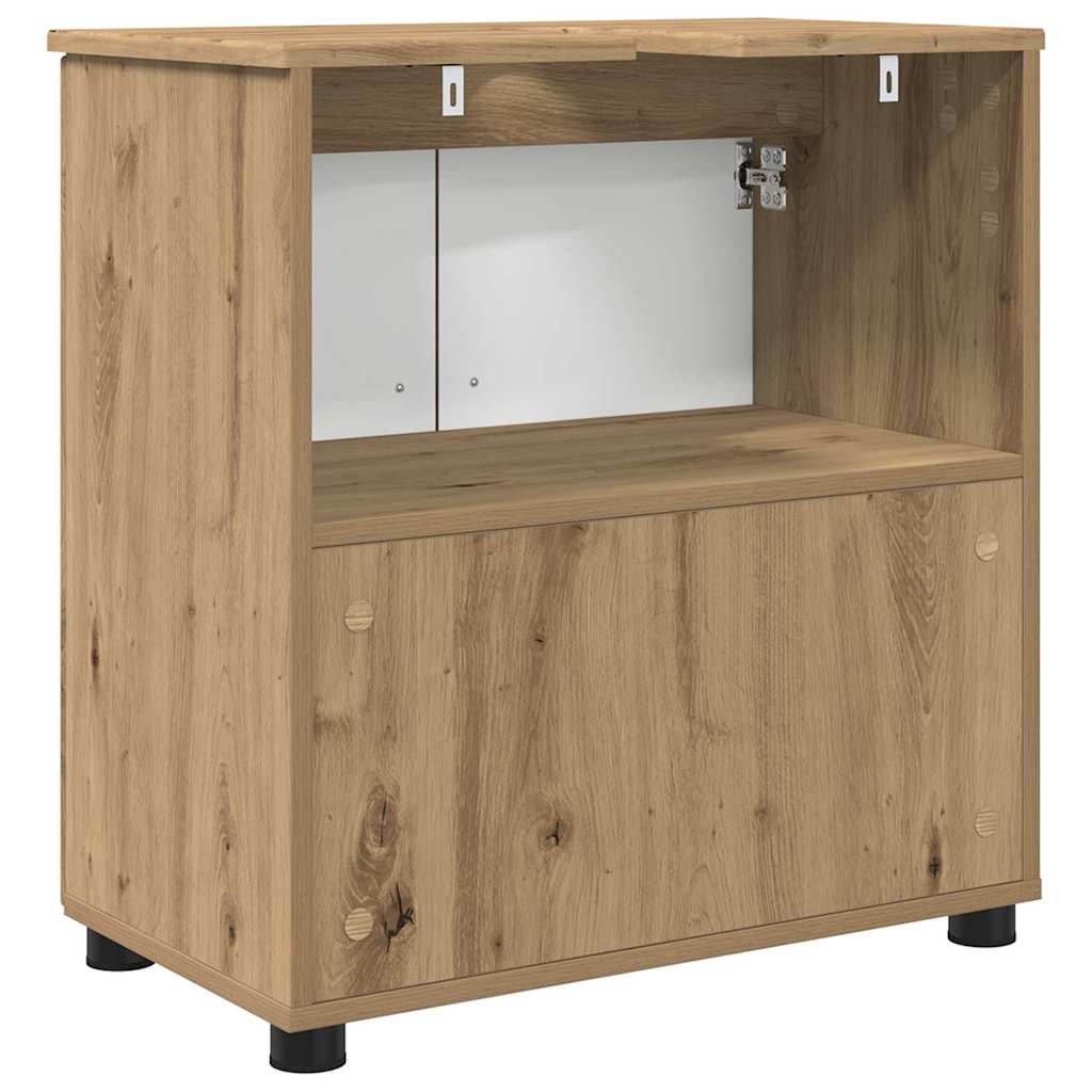 Bathroom Cabinet with Storage Artisan Oak Finish 61 x 35 x 64 cm