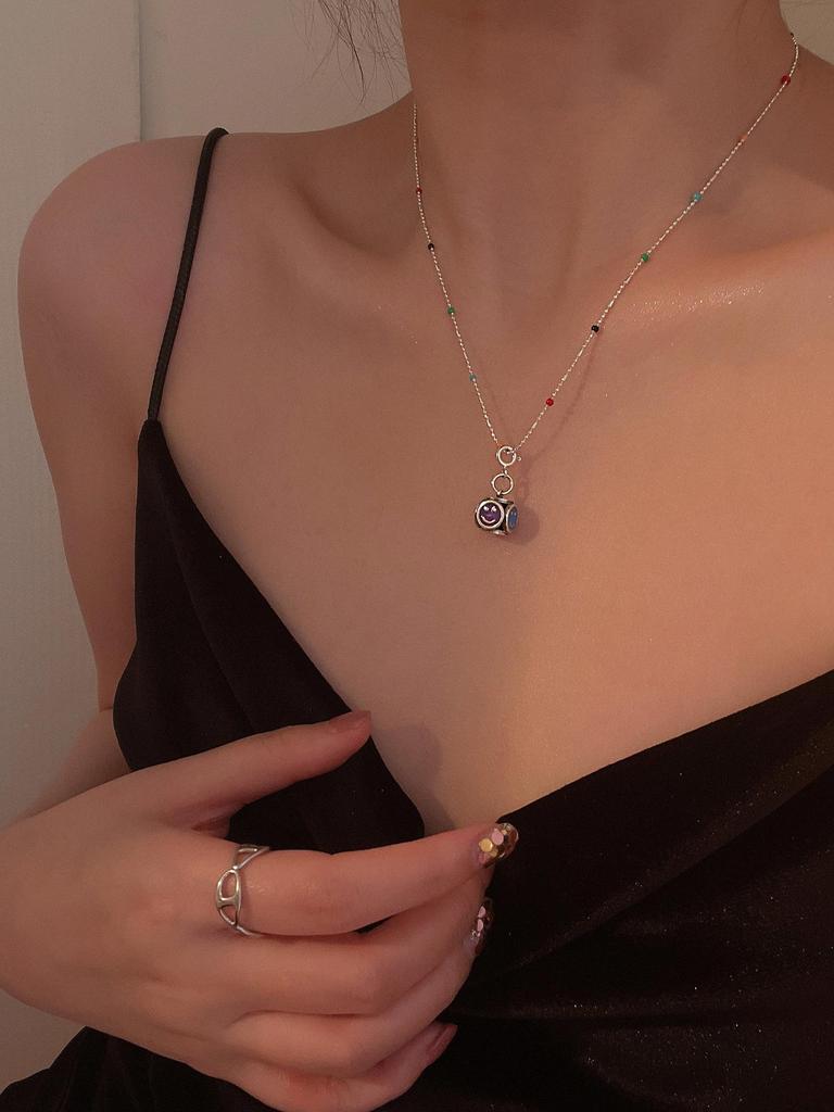 Artistic Personalized Rainbow Pendant Necklace - Women's Fashionable New Style Clavicle Chain