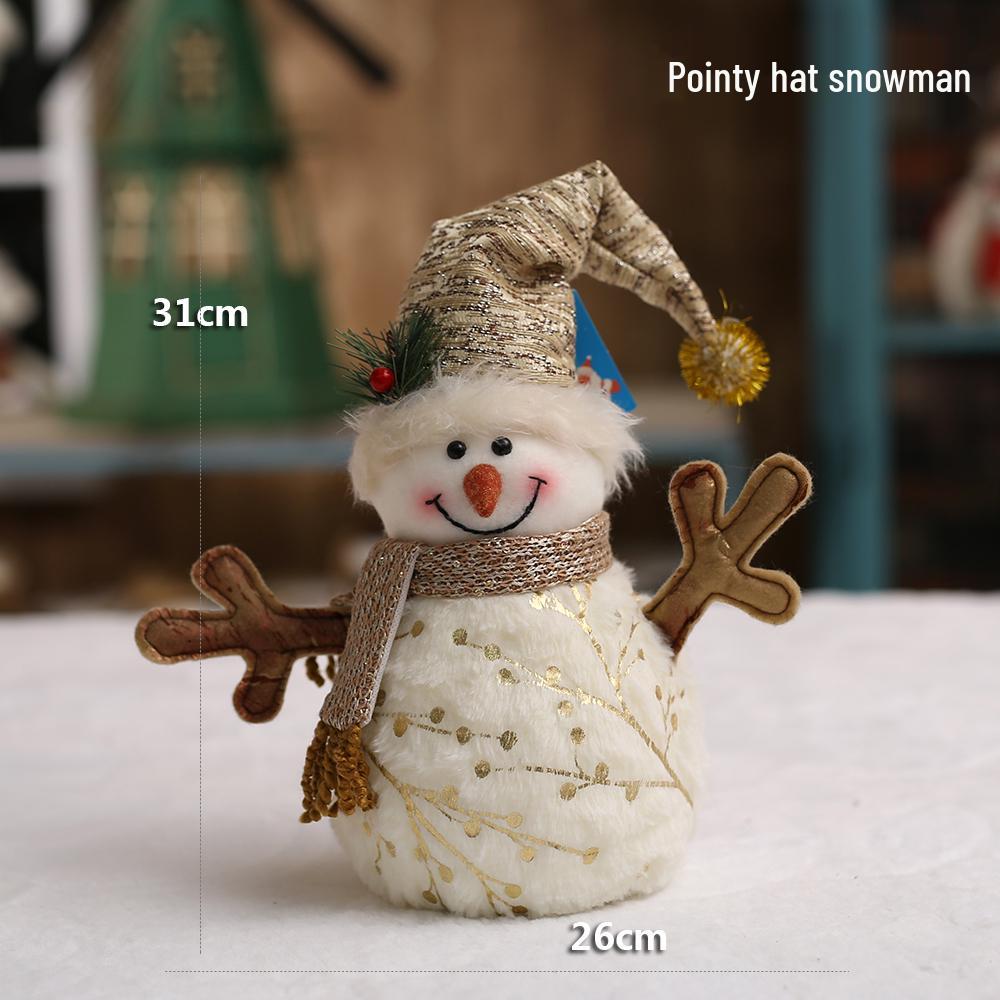 Christmas Snowman Family & Reindeer Couple Tabletop Figurine Ornament