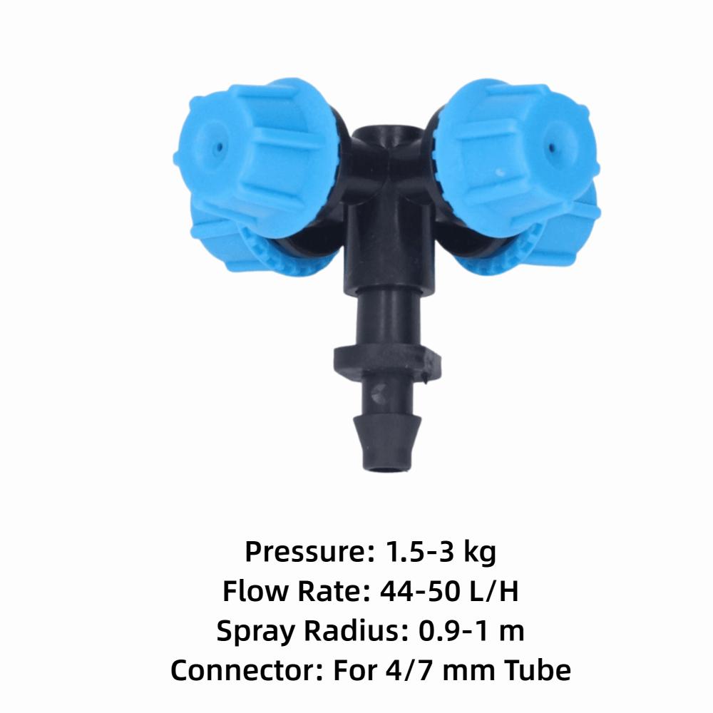 20PCS Plastic Cross Atomization Micro Nozzle Misting Sprinkler Nozzle  Swimming Pool Cooling