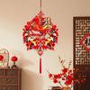Chinese New Year Hanging Decorations 2026 Horse Window Bowknot Decorative Christmas Tree 75x35cm Traditional Chinese Characters