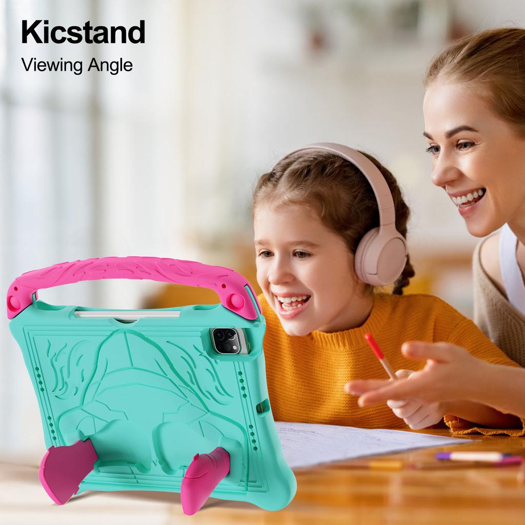 EVA pouzdro pro iPad Air 11 (2025)/(2024)/iPad (2025)/10,9 (2022) Obal na tablet ve stylu boxu s rukojetí a stojánkem