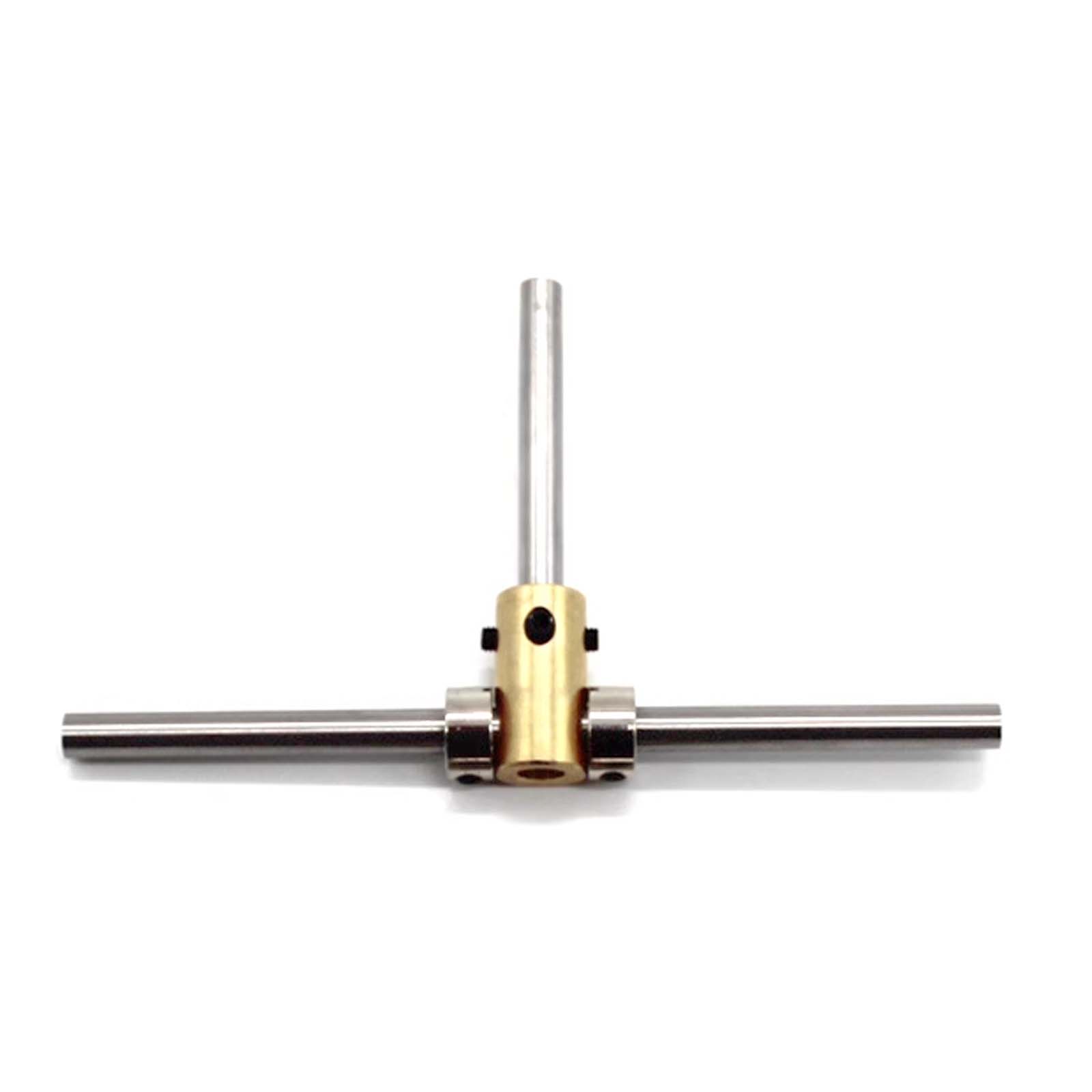 

50/100mm High Hardness Steel Axle, T-shape Drive Modified Connector for DIY Model Toy Car Use