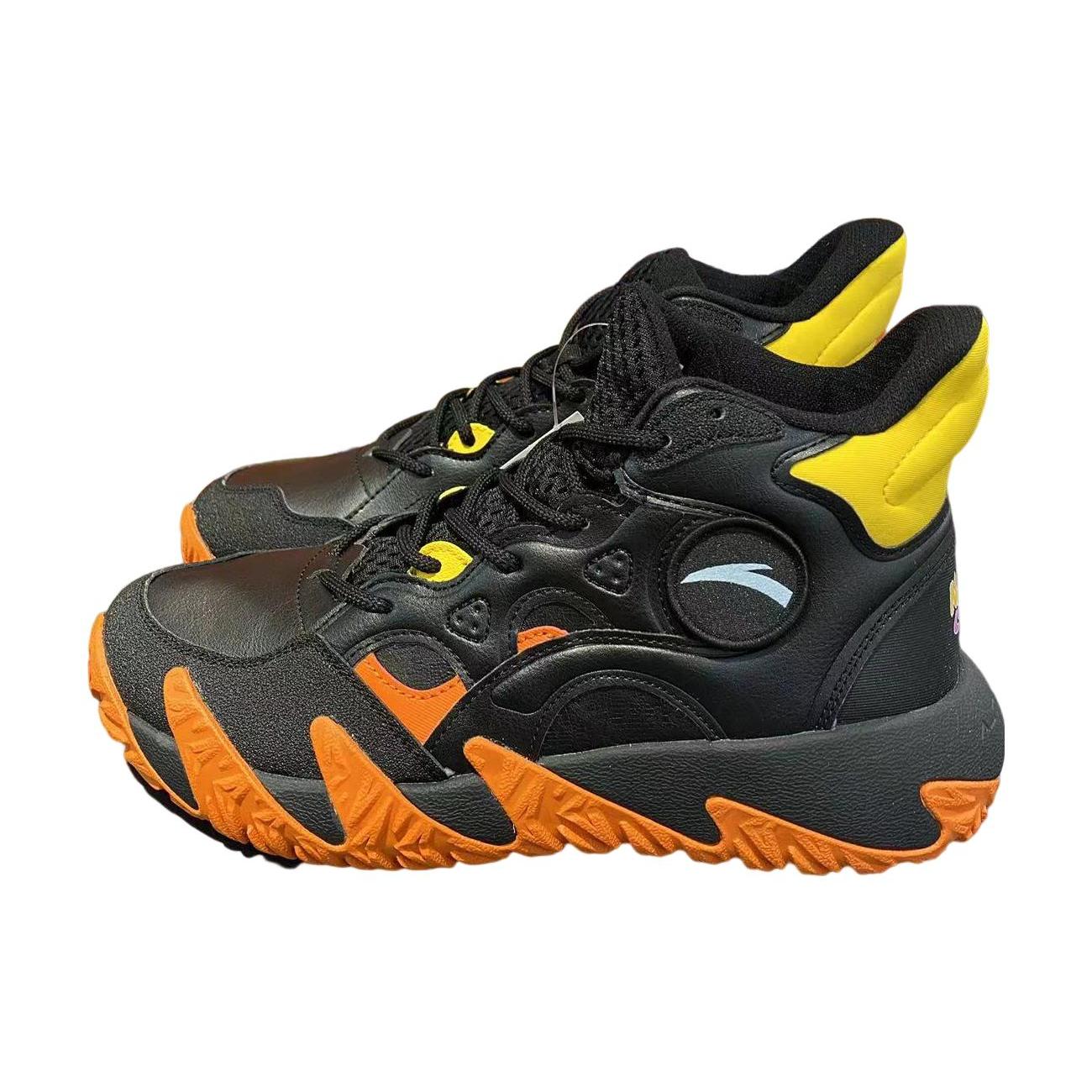 

new Naruto x Anta Anti Slip Wear Resistant Mid Top Basketball Shoes Men s Black Orange 41
