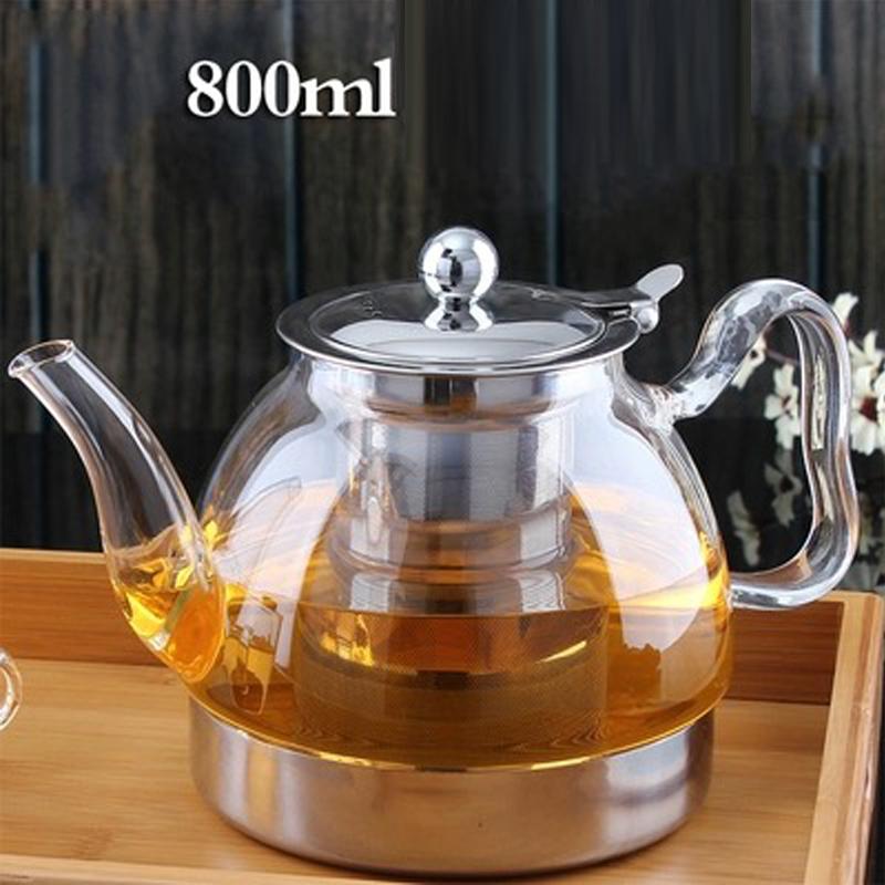 

Стеклянные чайники Газовая плита Индукционная плита Чайник для воды Чайник в китайском стиле с фильтром Термостойкий Чай с цветами 800/1200 мл 1 шт.