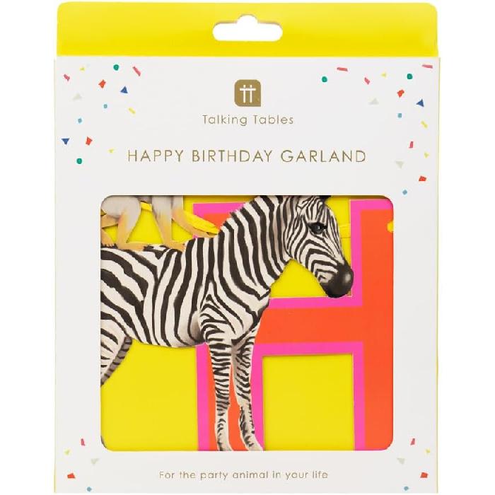 

Talking Tables 3 Metre Safari Animal Themed Happy Birthday Paper Party Garland for Girls & Boys, Zoo, Eco-Friendly, Banner Madagascar, Jungle
