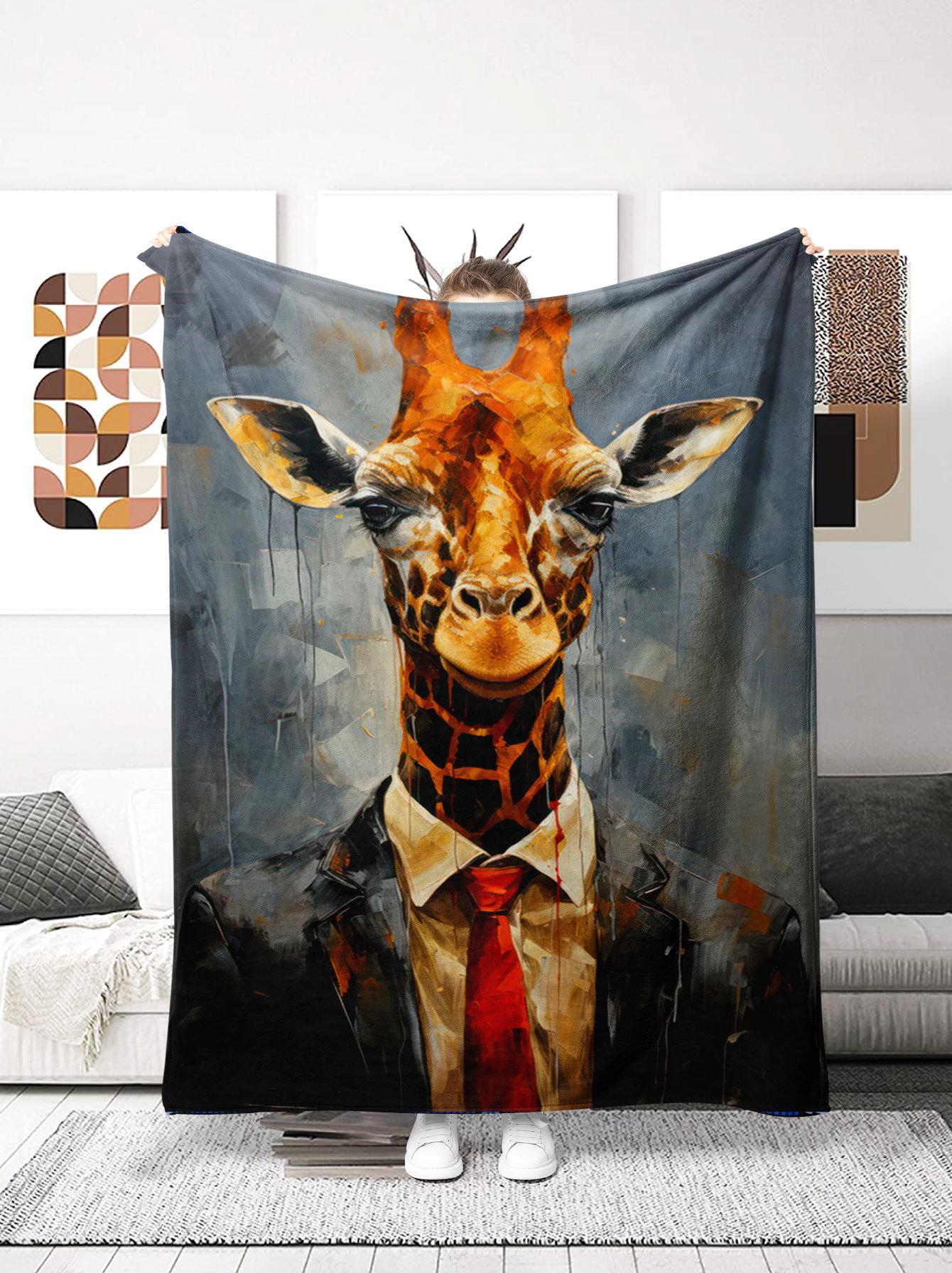 

Watercolor Animal Series digitalprinted polyester Bedroom velvet flannel soft sofa cover blanket Fleece soft sofa cover 75x100cm