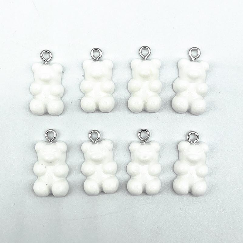 10Pcs Candy Bear Pendant Charms for Necklace Bracelet Earrings Jewelry Making Diy Findings Resin Bears Christmas Making