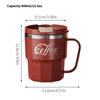 400ml 304 Rostfritt Stål Kaffekopp Mugg Med Lock Dubbelväggig Isolerad Vattenkopp Med Handtag & Lock Värmebeständig Dryckesvara