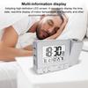 Projection Alarm Clock Backlight Desk Clock 180° Rotatable Projector 12/24H USB Charger 4-Level Brightness Dimmer for Bedroom