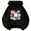 Funny Sushi Cat Food Design Printed Hoodie Kids Cat Children's Sweatshirt Hoody for Boys Girls Spring Y2k Casual Hoodies