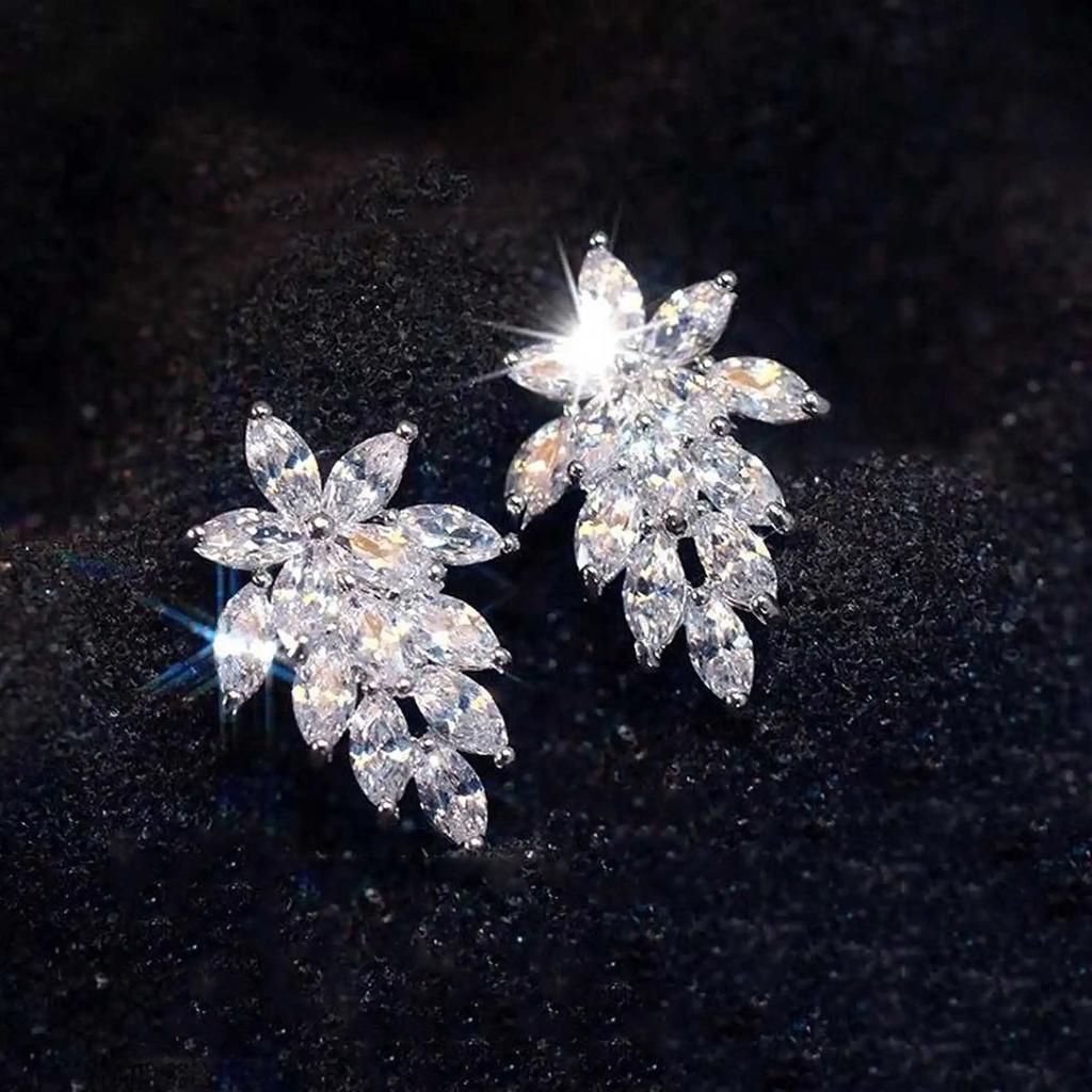 New Crystal Pendant Earrings with Zirconia Gorgeous Girls' Wedding Party Fashion Jewelry Light Luxury Personalized