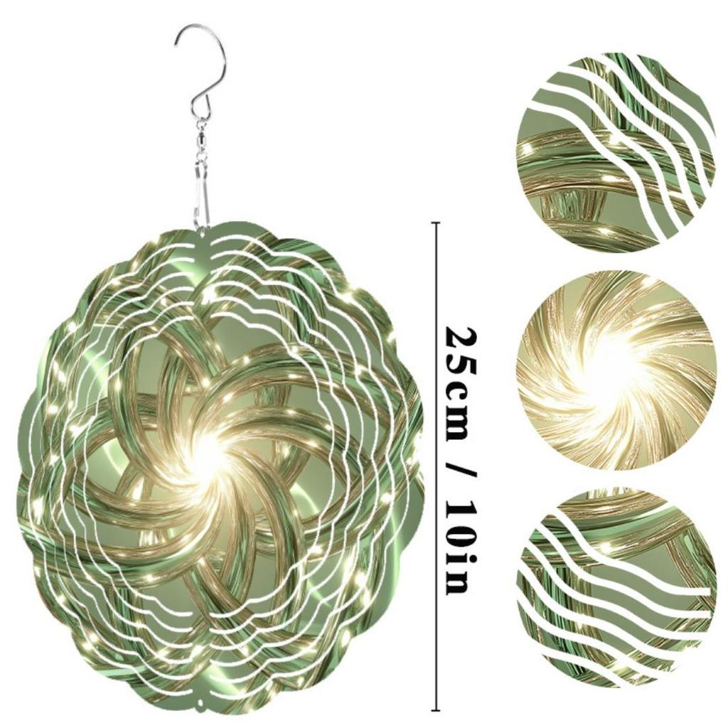 Elegant 3D Metal Wind Chime & Directional Indicator - Whimsical Spiral Design, No Electricity Required - Perfect for Garden or Home Decora