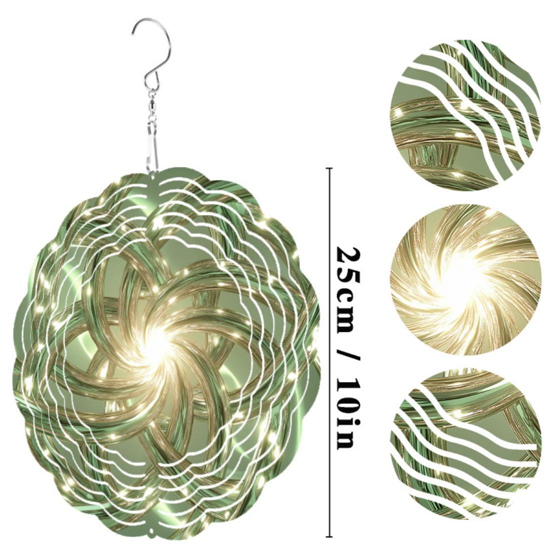 

Элегантный 3D Металлический Музыкальный Ветер и Указатель Направления - Причудливый Спиральный Дизайн, Не Требуется Электричество - Идеально подходит для Сада или Домашнего Декора