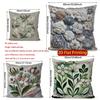 2D Floral 3D Embossed Patterned Cushion Covers Pattern Cushion Cover Suitable For Sofa Bedroom Car Pillow Cover