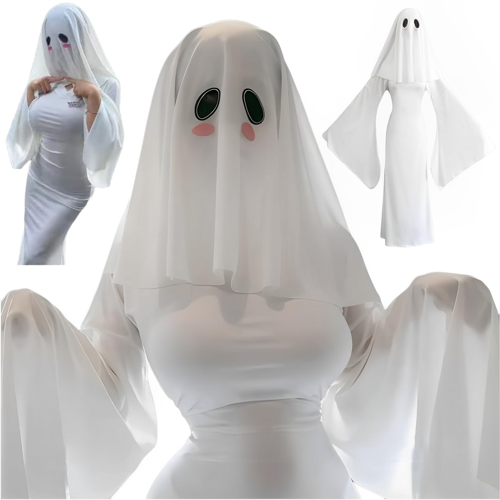 

Хэллоуин Призрак Косплей Сексуальный Костюм Призрака Ужас Цзянши Дом с Привидениями Культурный Фестиваль Школьный Фестиваль Аниме Иной Мир Демон Дьявол Ёкай Плащ белый