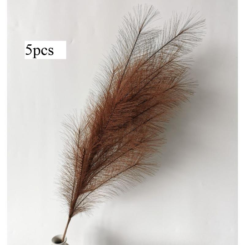 5pcs Extra Large Pampas Grass Stems 120cm Fluffy Artificial Silk Reed for Boho Home Wedding Decor