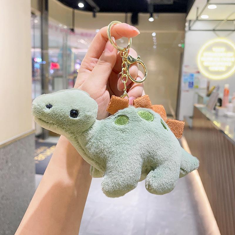 Cute 2024 Dinosaur Plush Toy Keychain Soft Pp Cotton Bag And Car Ornament