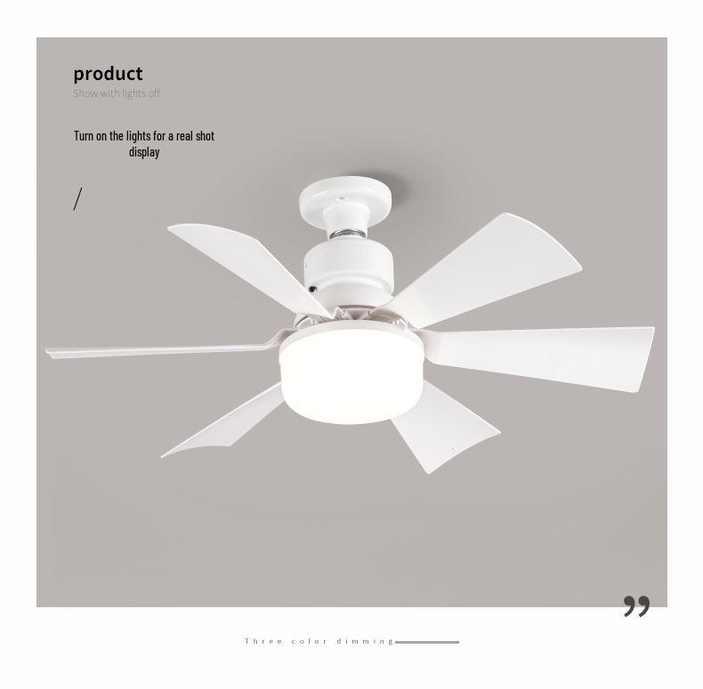 Six-Leaf Flower Pattern Ceiling Fan Light with Removable Blades, E27 Base, Ideal for Bedroom & Living Room.