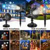 Outdoor Snowflake LED Projector Light 12 Patterns Christmas Holiday Party Waterproof Sound Activated Decor Gift Light